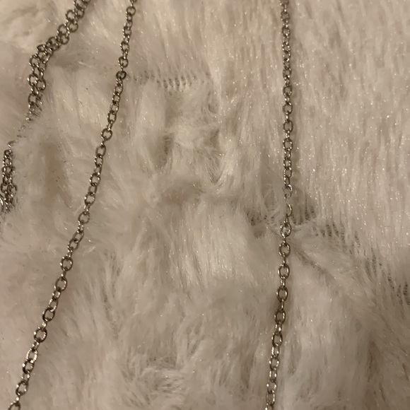 Pink and silver tone necklace with matching earrings - Picture 5 of 6